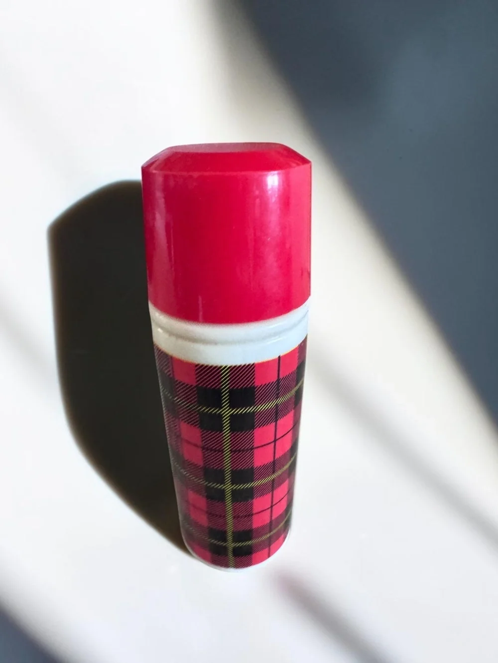 Vintage Avon Plaid Thermos Wild Country After Shave Decanter 3 oz With Box